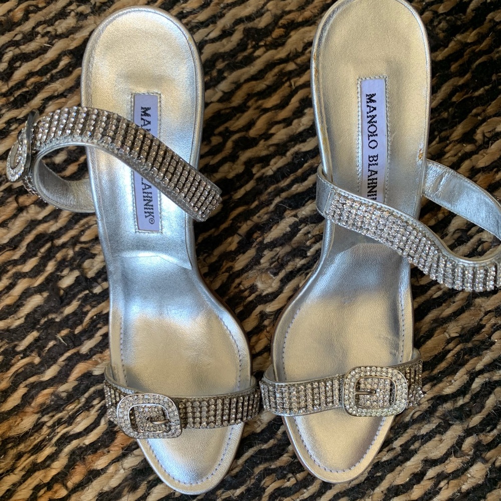 Bling silver heels